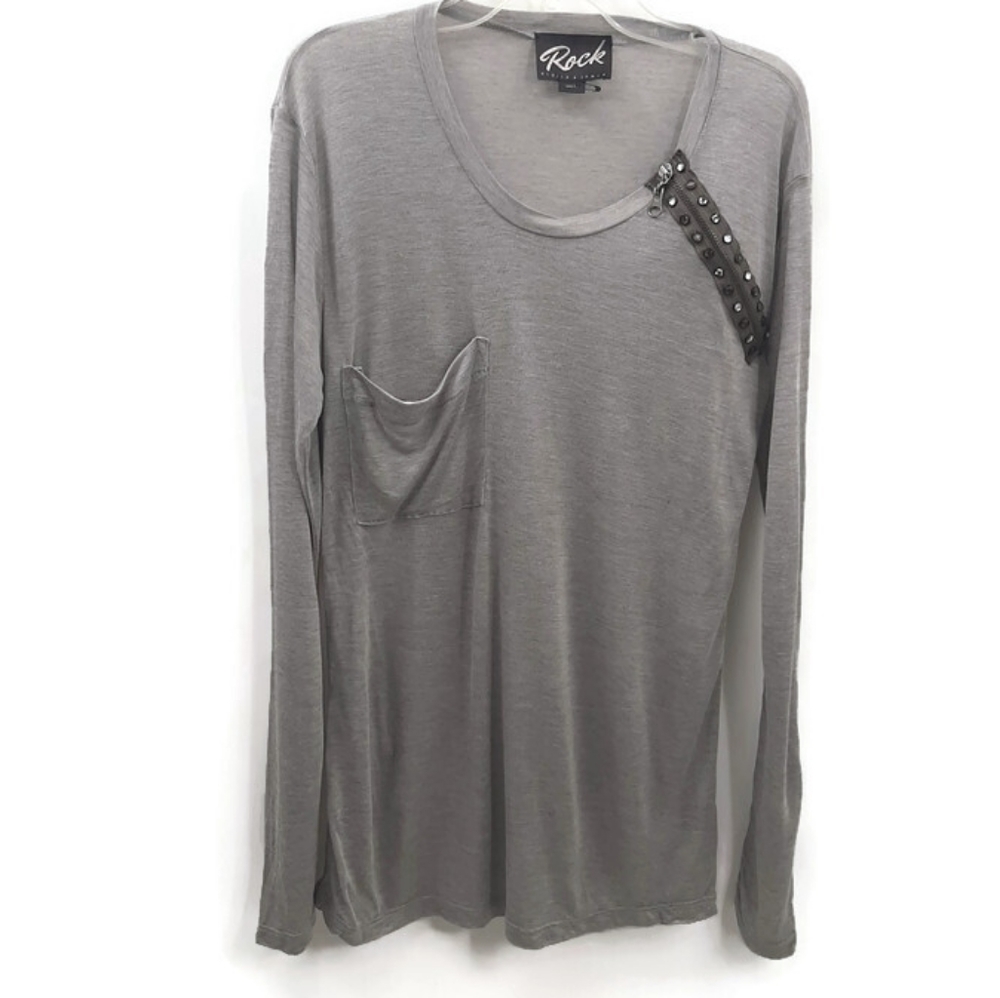 Stella & Jamie NWOT Silk blend rock tee Small